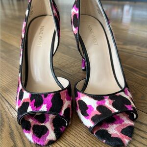 Size 5Nine West Pink Leopard Print Women's Heels